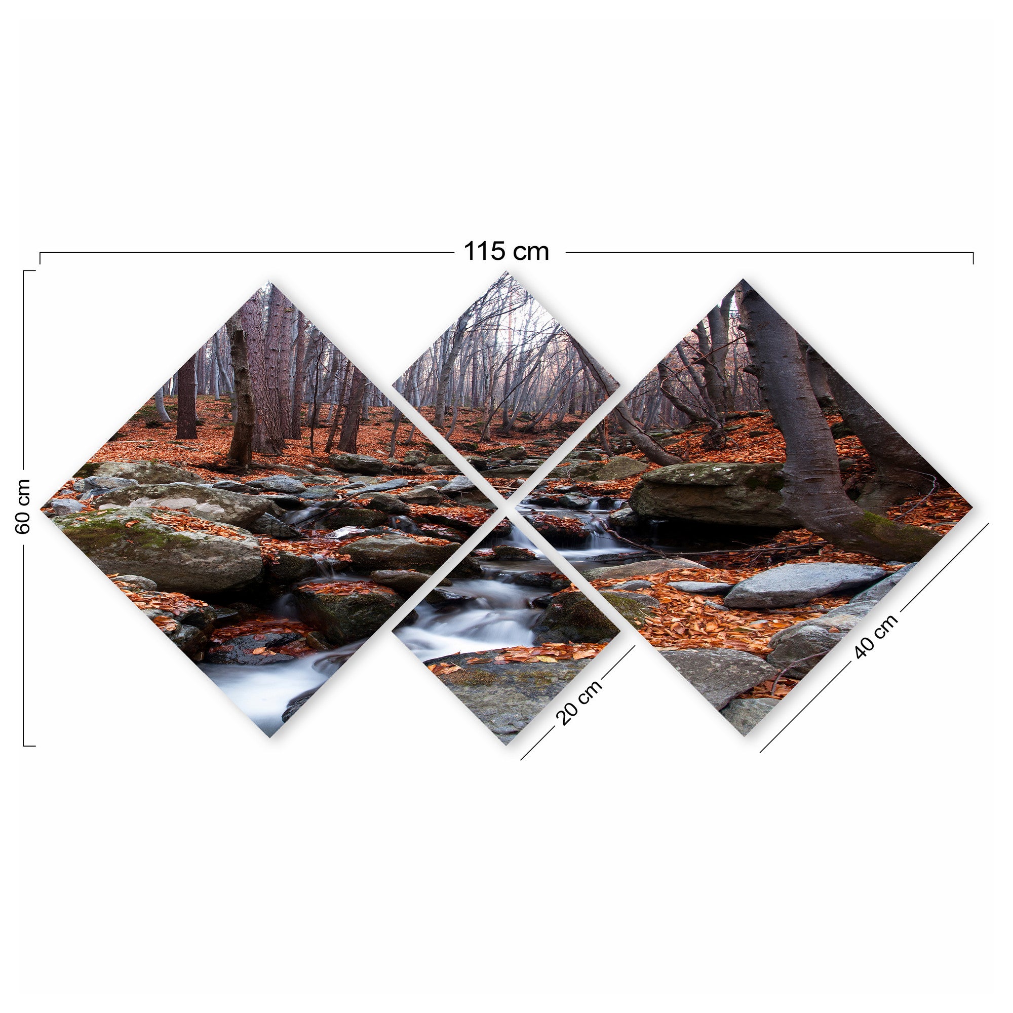 Conjunto Decorativo MDF Multicolor 4 Peças - Impressão UV Premium para Parede