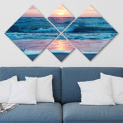 Conjunto Decorativo MDF Multicolor 4 Peças - Impressão UV Premium para Parede