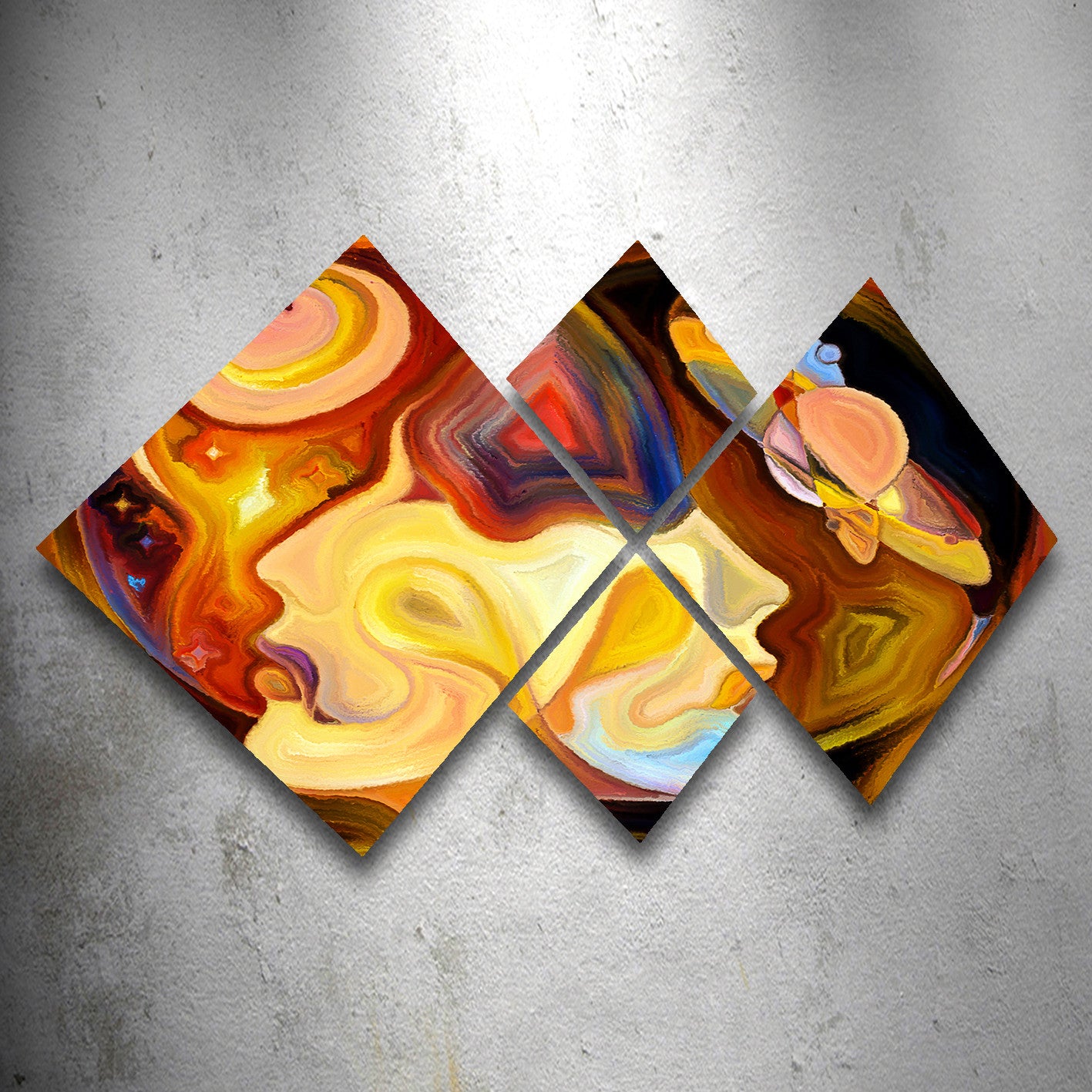 Conjunto Decorativo MDF Multicolor 4 Peças - Impressão UV Premium para Parede