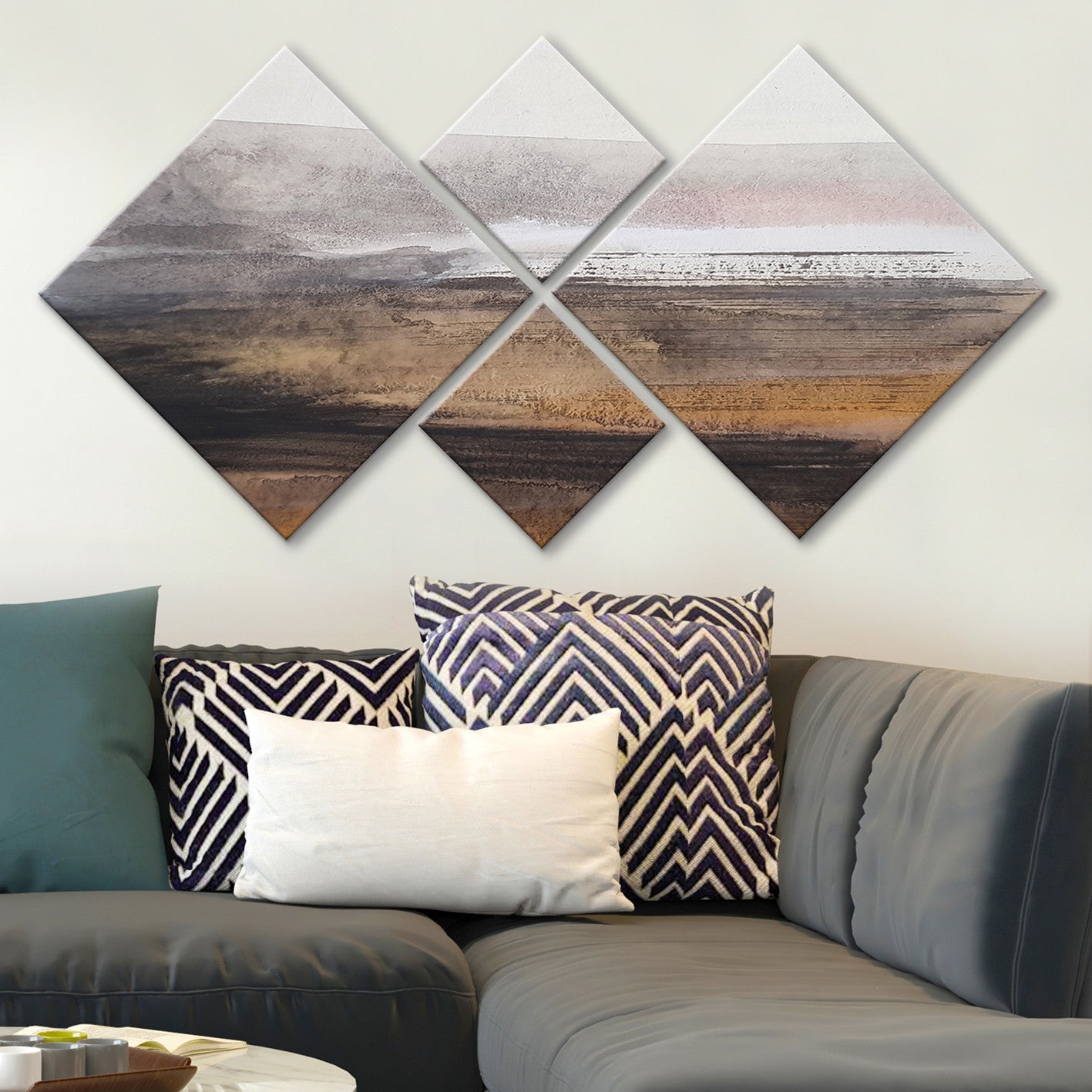 Conjunto Decorativo MDF Multicolor 4 Peças - Impressão UV Premium para Parede