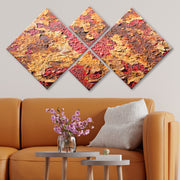 Conjunto Decorativo MDF Multicolor 4 Peças - Impressão UV Premium para Parede