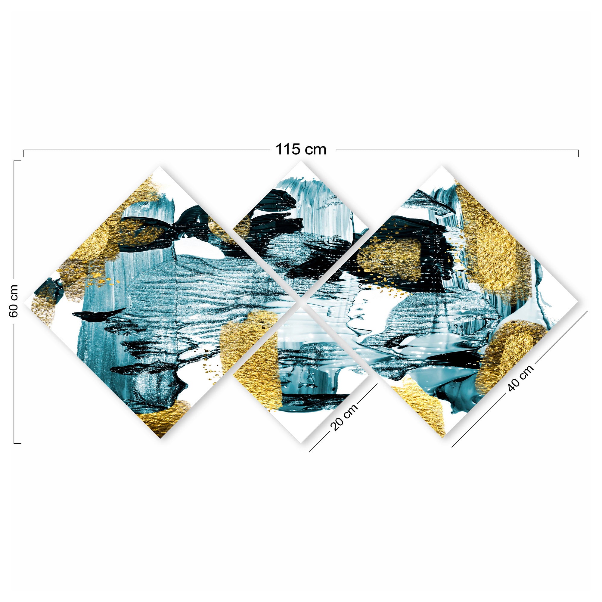 Conjunto Decorativo MDF Multicolor 4 Peças - Impressão UV Premium para Parede