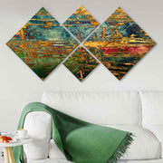 Conjunto Decorativo MDF Multicolor 4 Peças - Impressão UV Premium para Parede