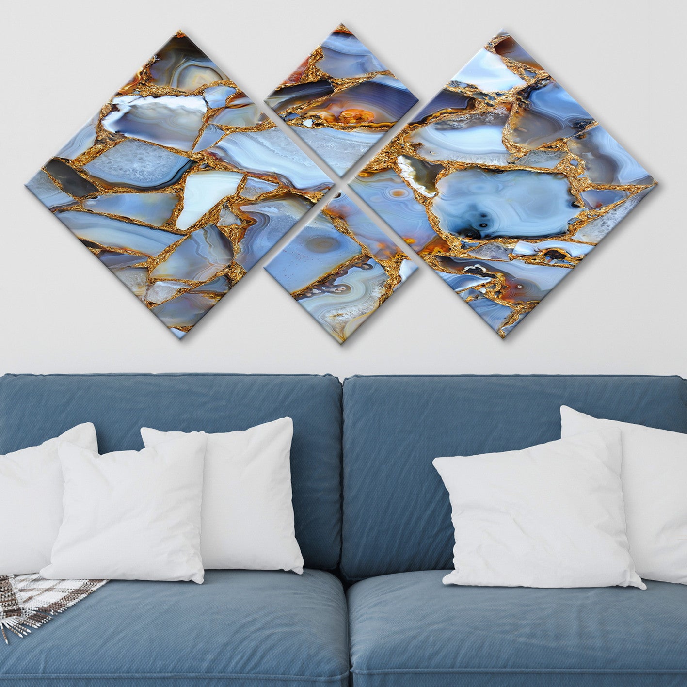 Conjunto Decorativo MDF Multicolor 4 Peças - Impressão UV Premium para Parede