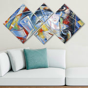 Conjunto Decorativo MDF Multicolor 4 Peças - Impressão UV Premium para Parede