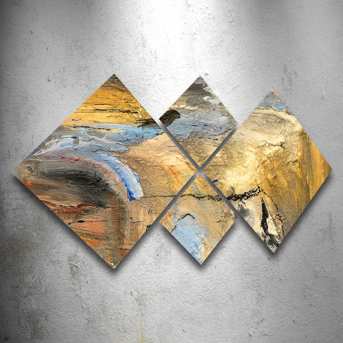 Conjunto Decorativo MDF Multicolor 4 Peças - Impressão UV Premium para Parede