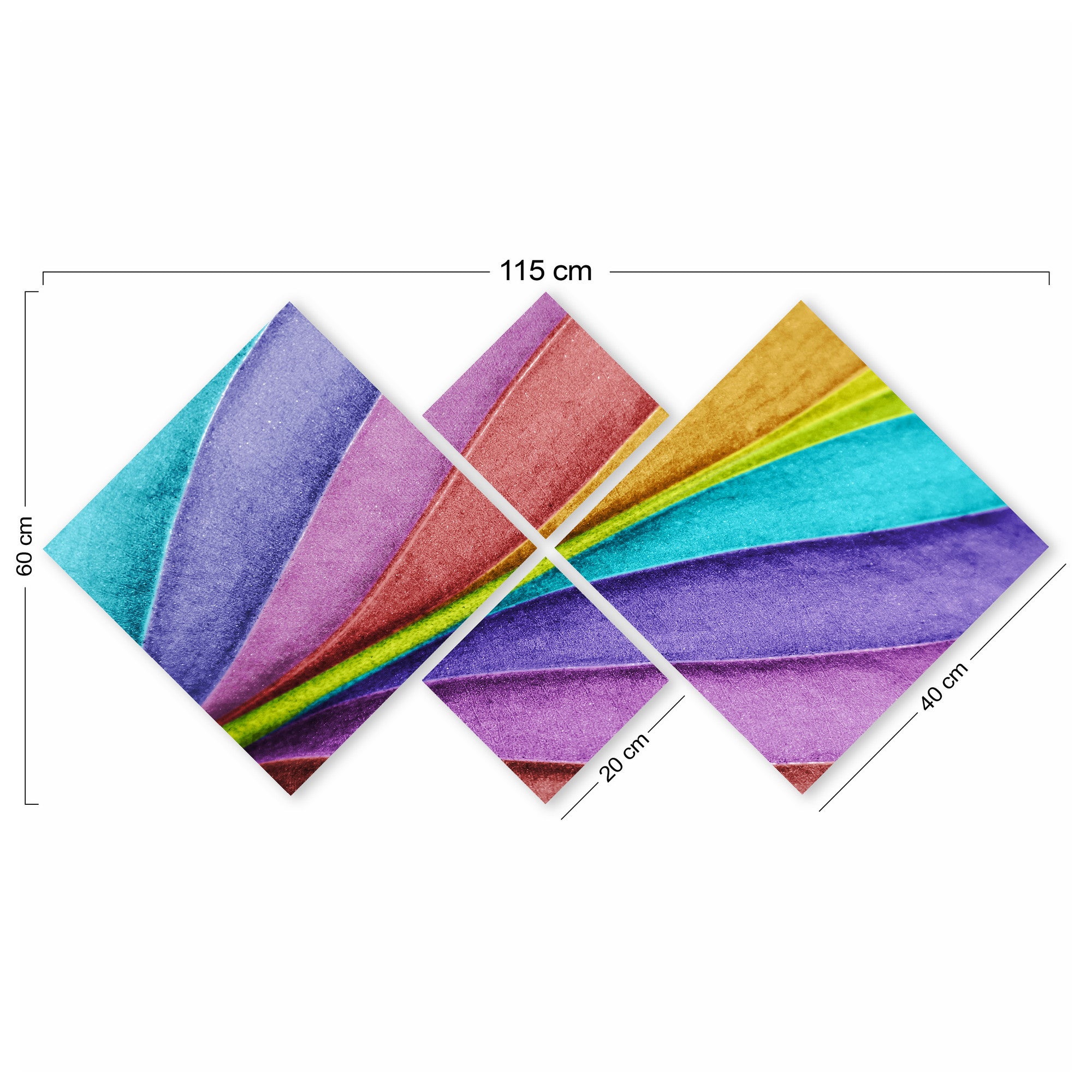 Conjunto Decorativo MDF Multicolor 4 Peças - Impressão UV Premium para Parede