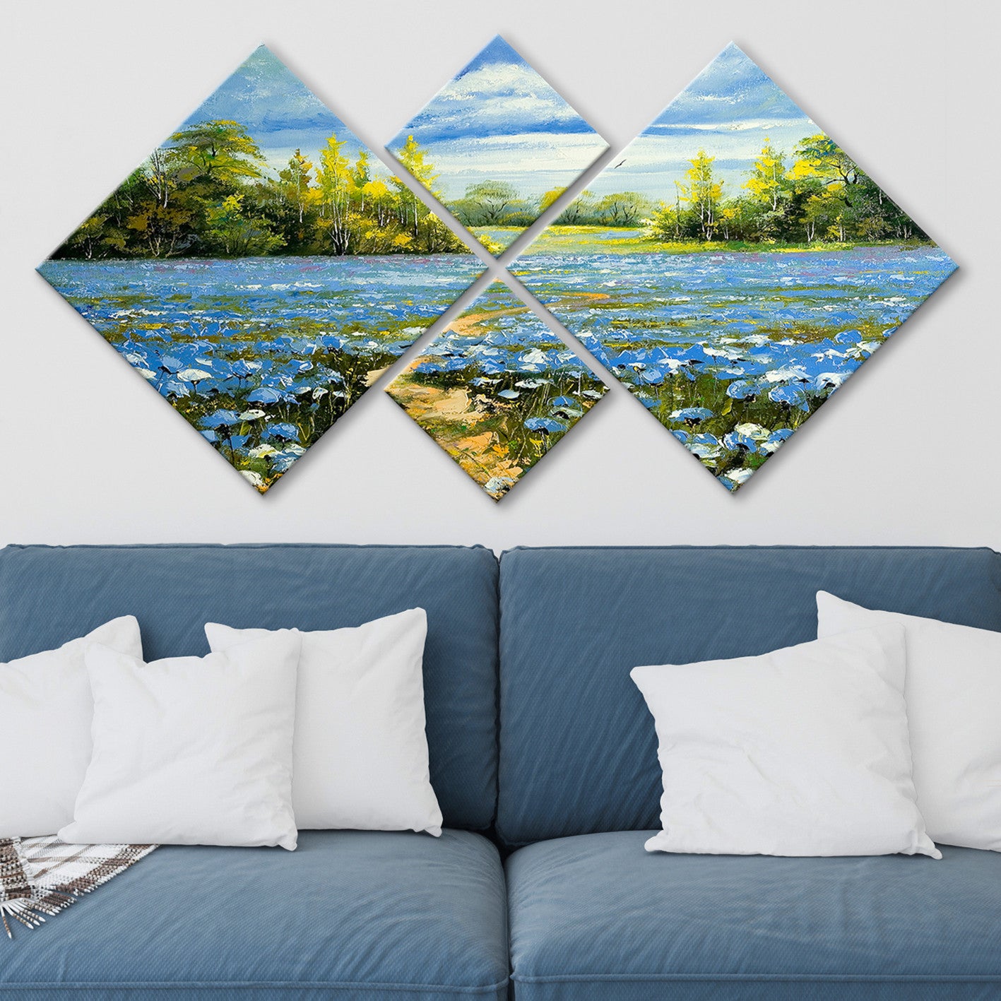 Conjunto Decorativo MDF Multicolor 4 Peças - Impressão UV Premium para Parede