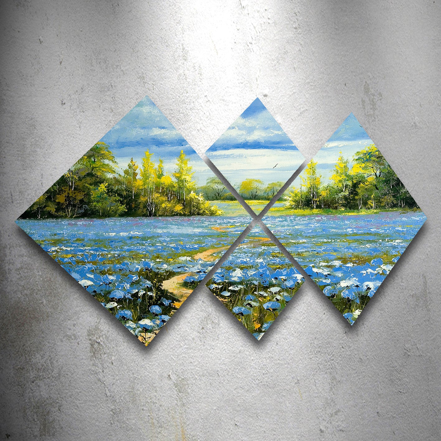 Conjunto Decorativo MDF Multicolor 4 Peças - Impressão UV Premium para Parede