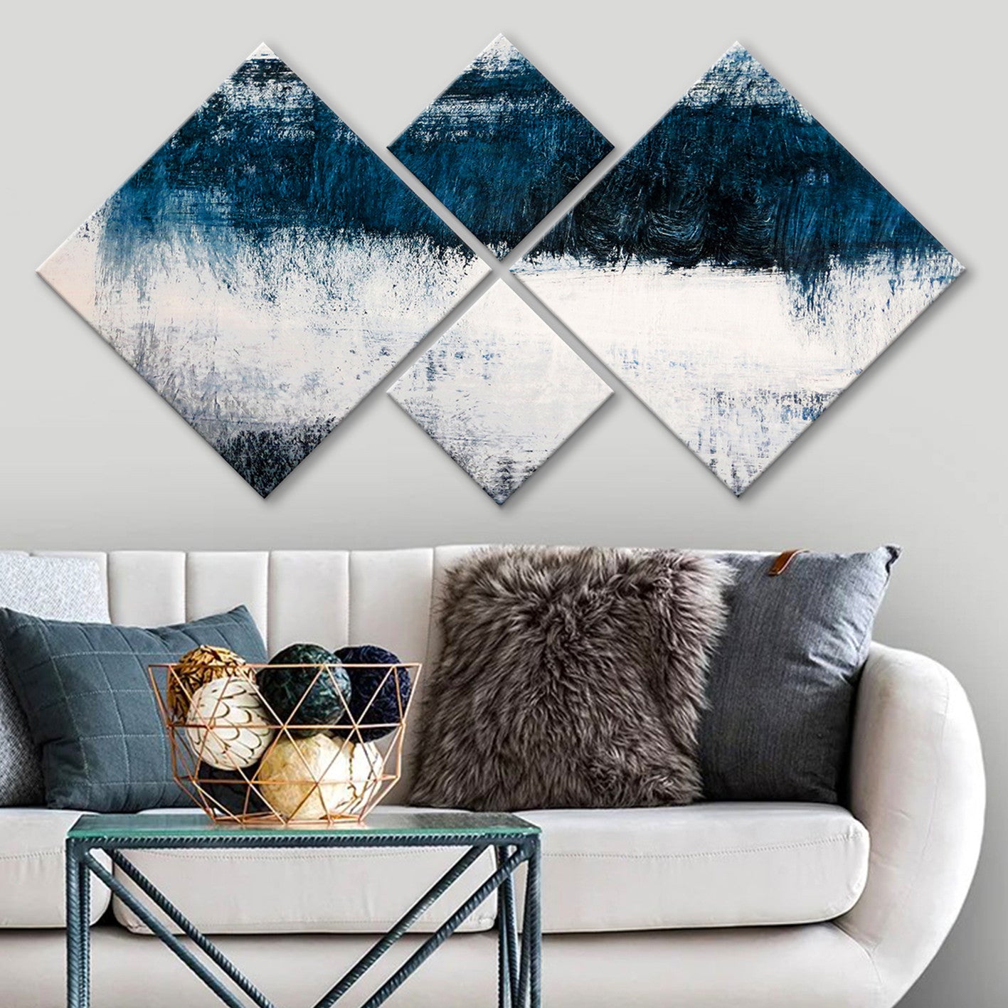 Conjunto Decorativo MDF Multicolor 4 Peças - Impressão UV Premium para Parede