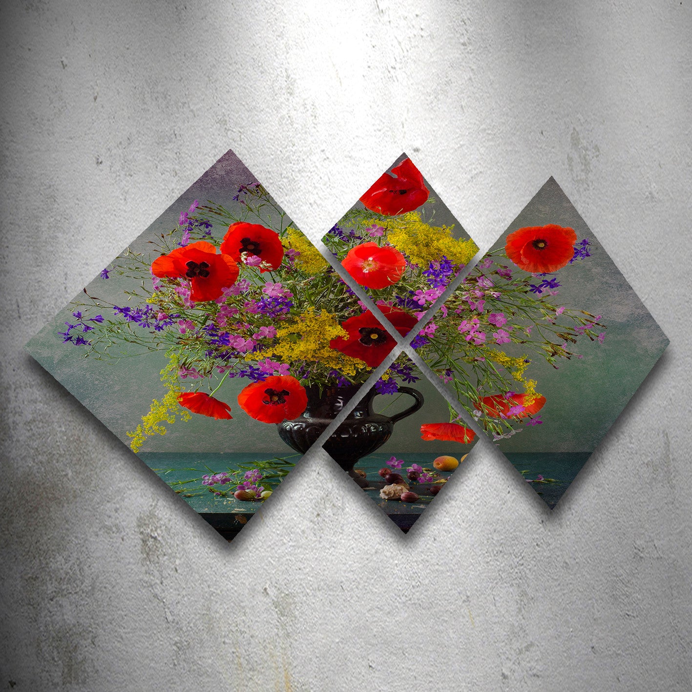 Conjunto Decorativo MDF Multicolor 4 Peças - Impressão UV Premium para Parede