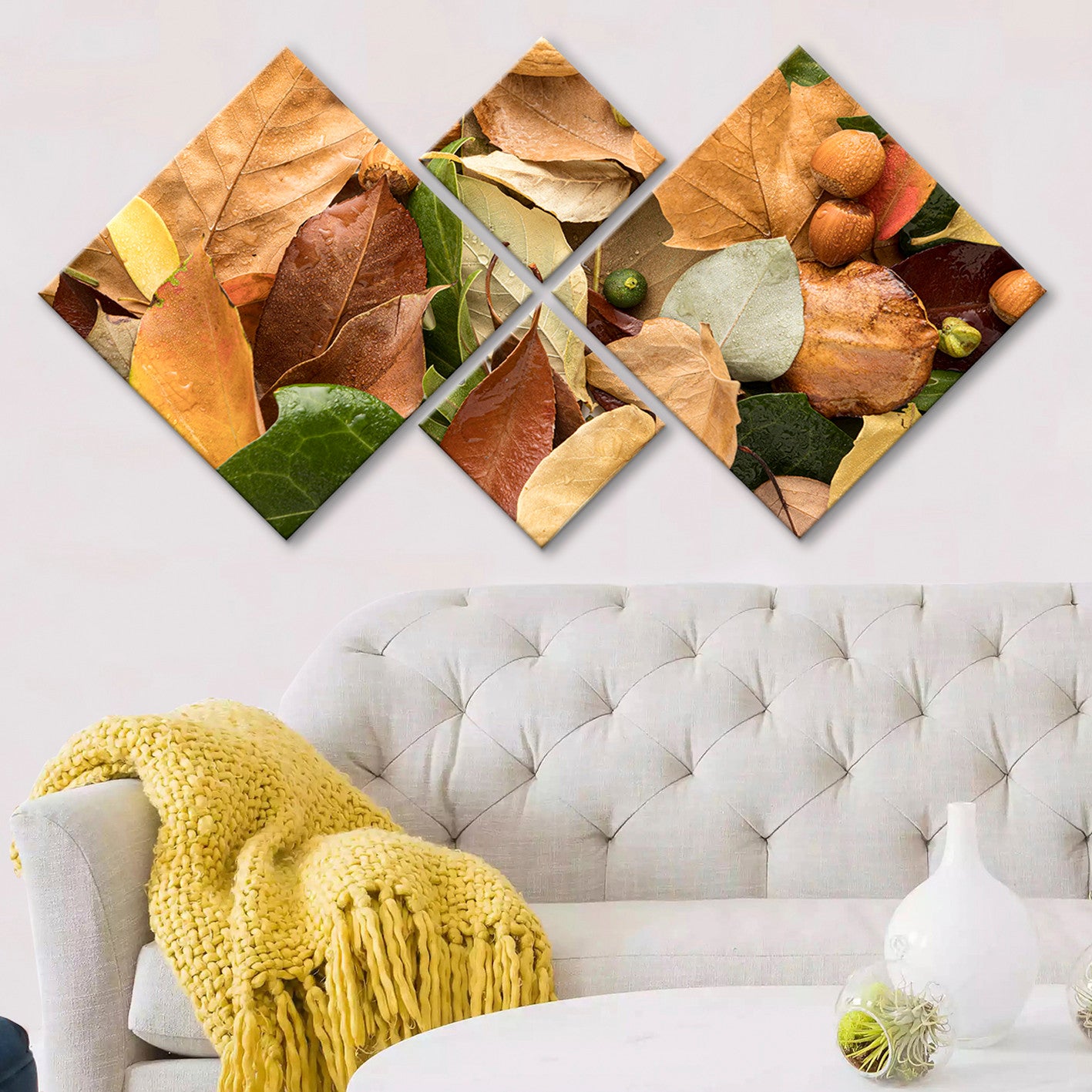 Conjunto Decorativo MDF Multicolor 4 Peças - Impressão UV Premium para Parede