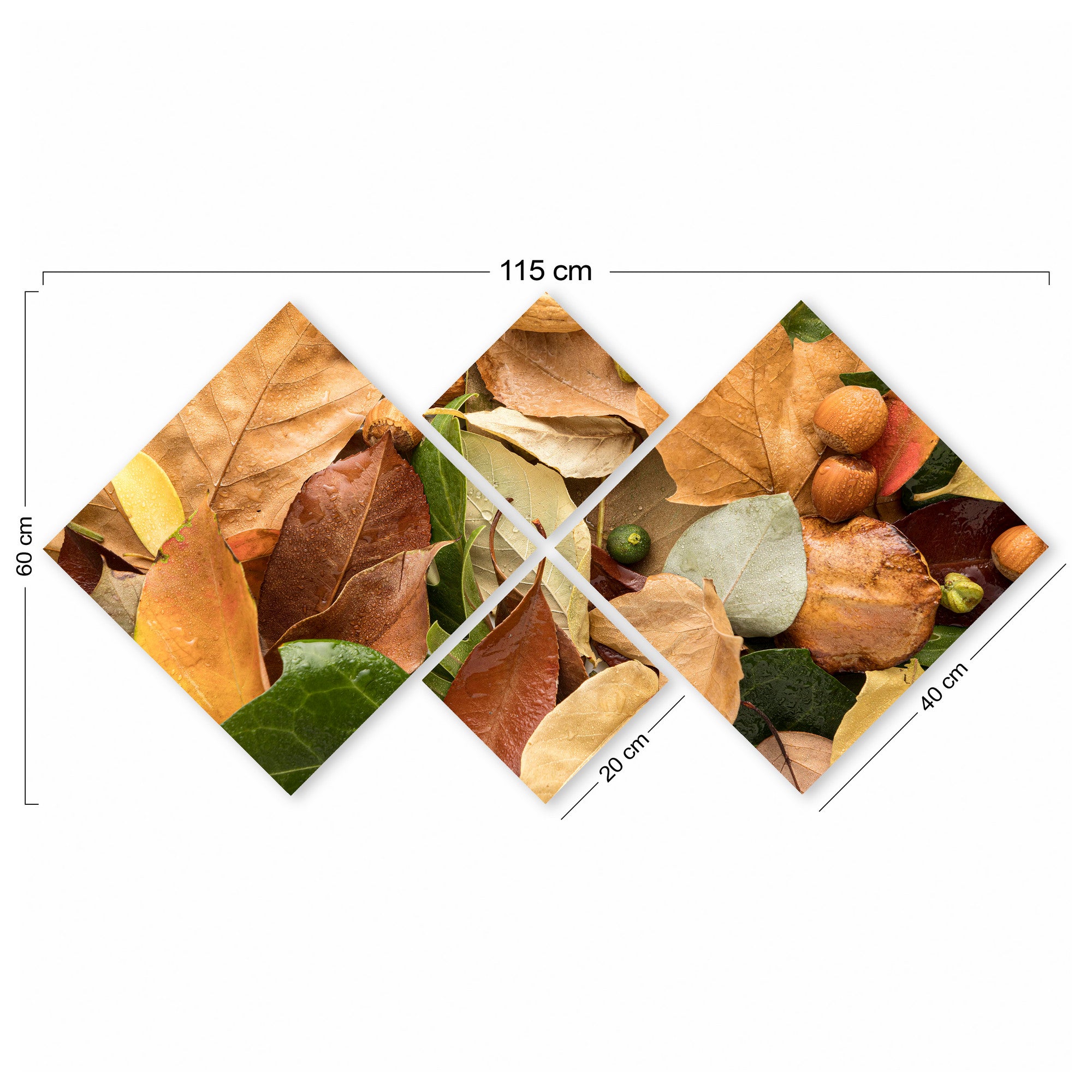 Conjunto Decorativo MDF Multicolor 4 Peças - Impressão UV Premium para Parede