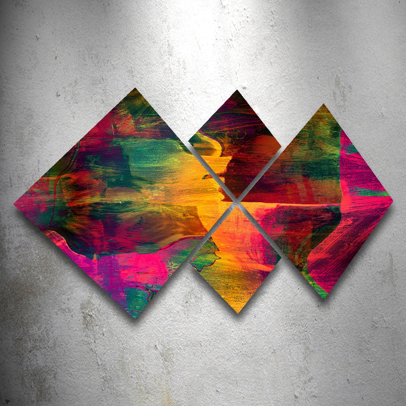 Conjunto Decorativo MDF Multicolor 4 Peças - Impressão UV Premium para Parede