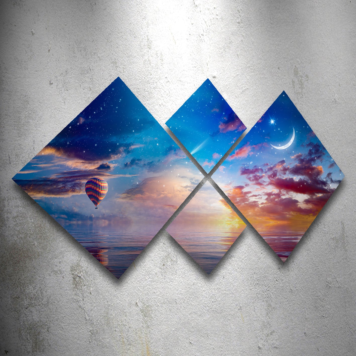 Conjunto Decorativo MDF Multicolor 4 Peças - Impressão UV Premium para Parede