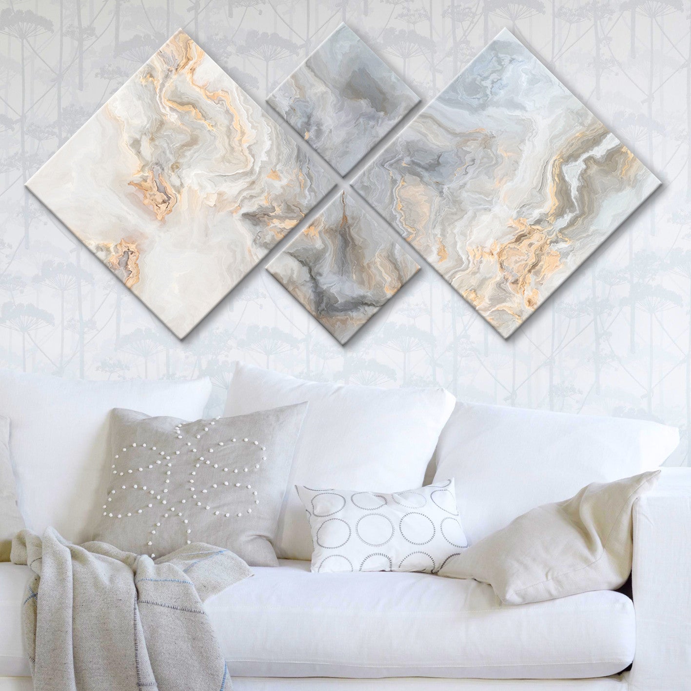 Conjunto Decorativo MDF Multicolor 4 Peças - Impressão UV Premium para Parede