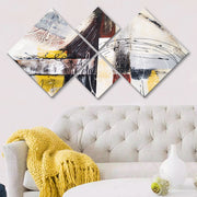 Conjunto Decorativo MDF Multicolor 4 Peças - Impressão UV Premium para Parede