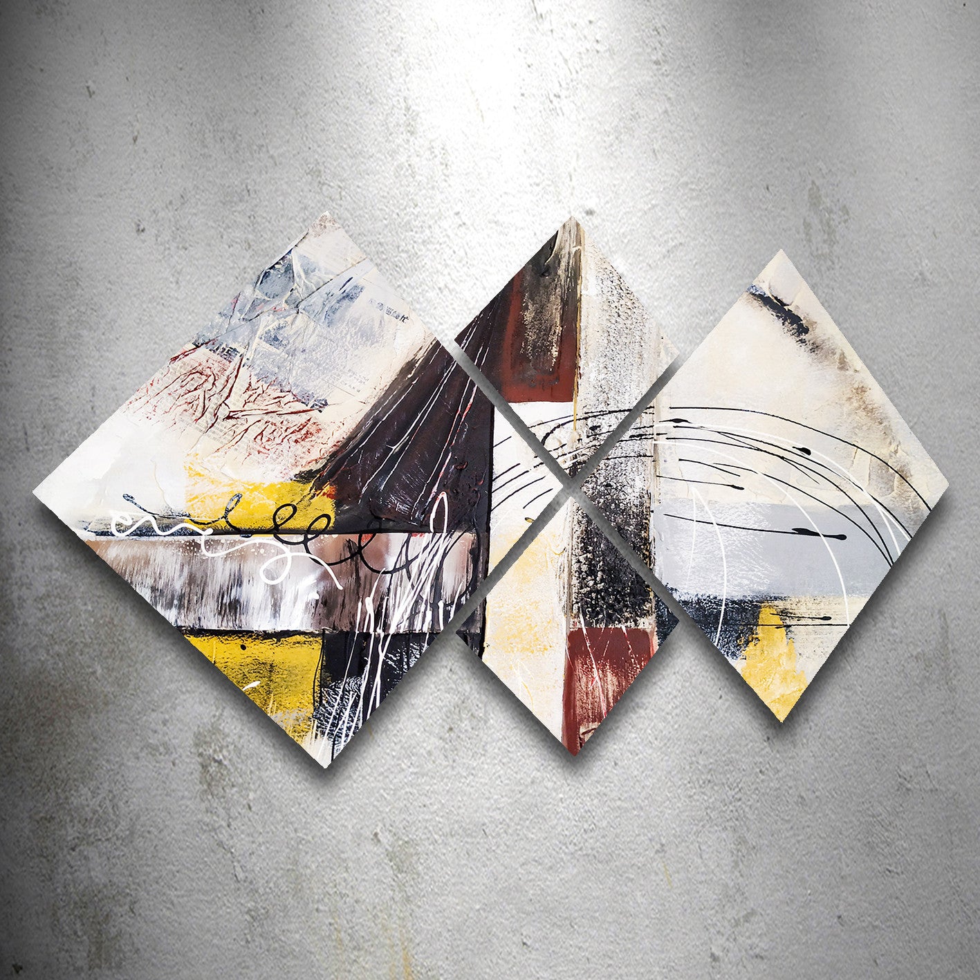 Conjunto Decorativo MDF Multicolor 4 Peças - Impressão UV Premium para Parede