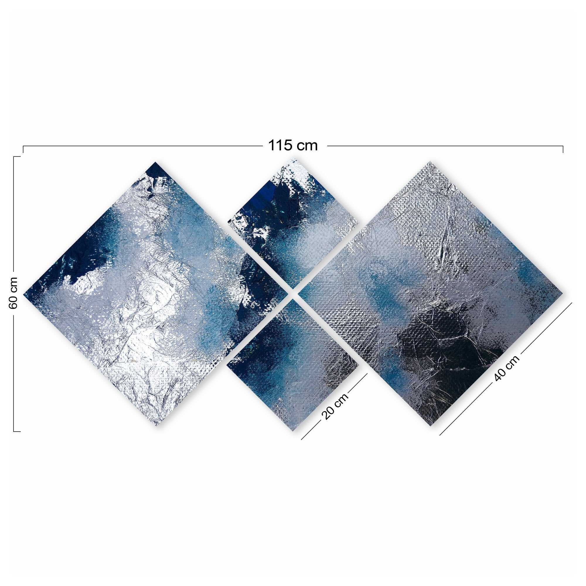 Conjunto Decorativo MDF Multicolor 4 Peças - Impressão UV Premium para Parede