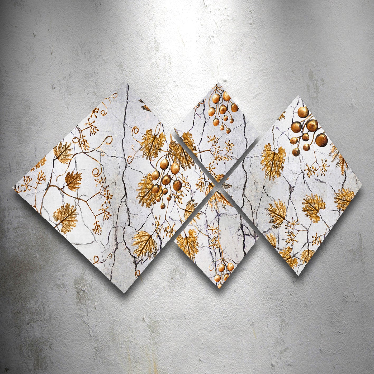 Conjunto Decorativo MDF Multicolor 4 Peças - Impressão UV Premium para Parede