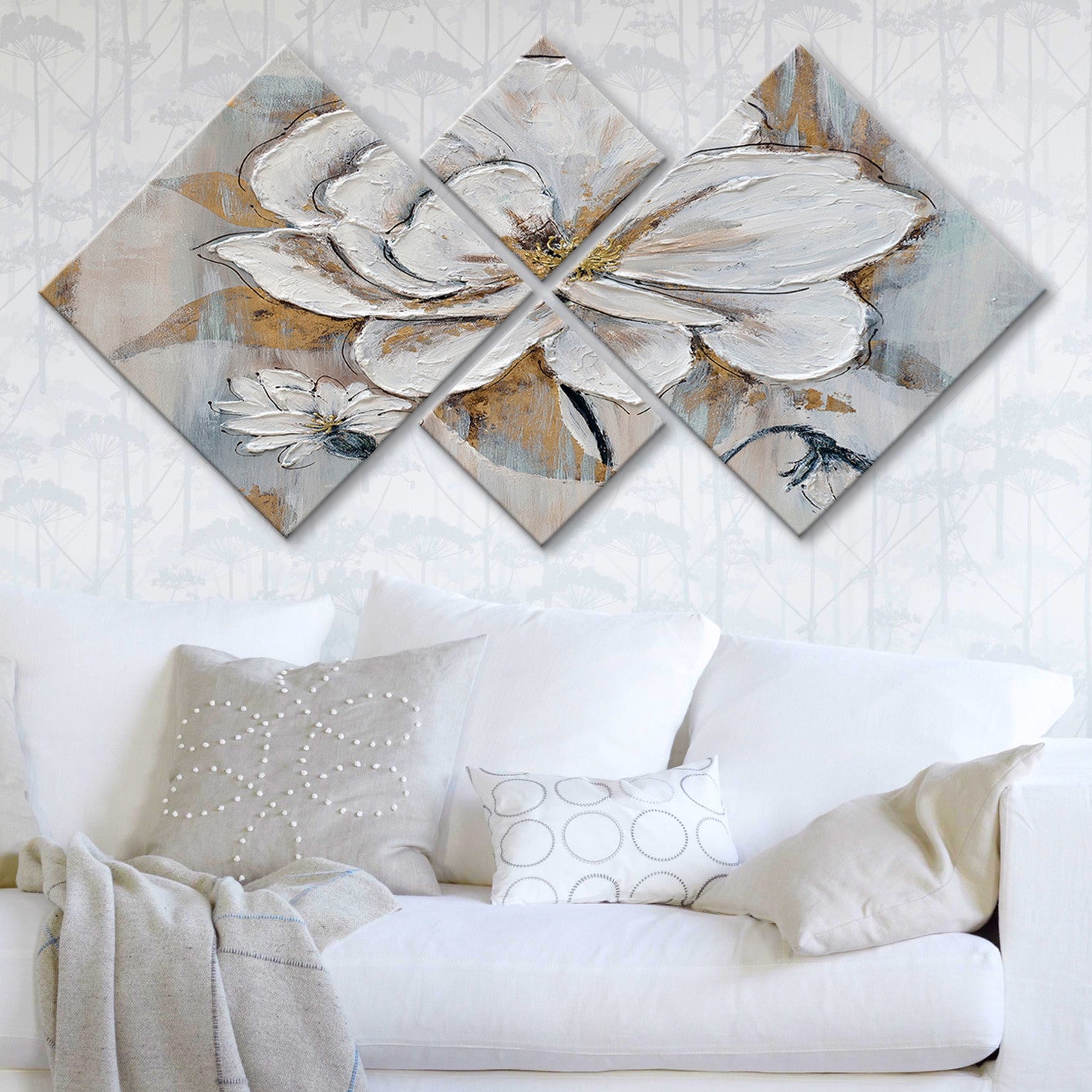 Conjunto Decorativo MDF Multicolor 4 Peças - Impressão UV Premium para Parede