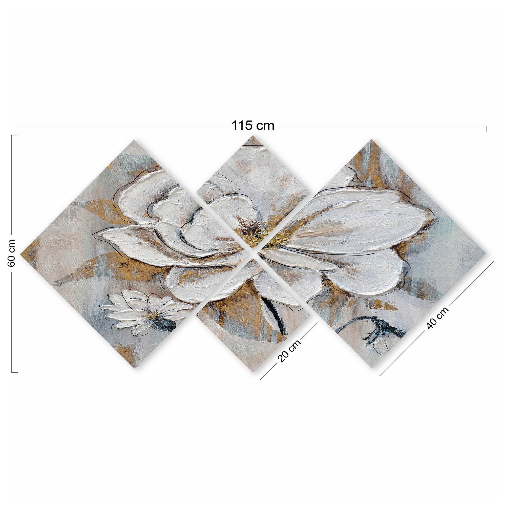 Conjunto Decorativo MDF Multicolor 4 Peças - Impressão UV Premium para Parede