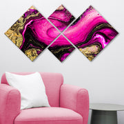 Conjunto Decorativo MDF Multicolor 4 Peças - Impressão UV Premium para Parede