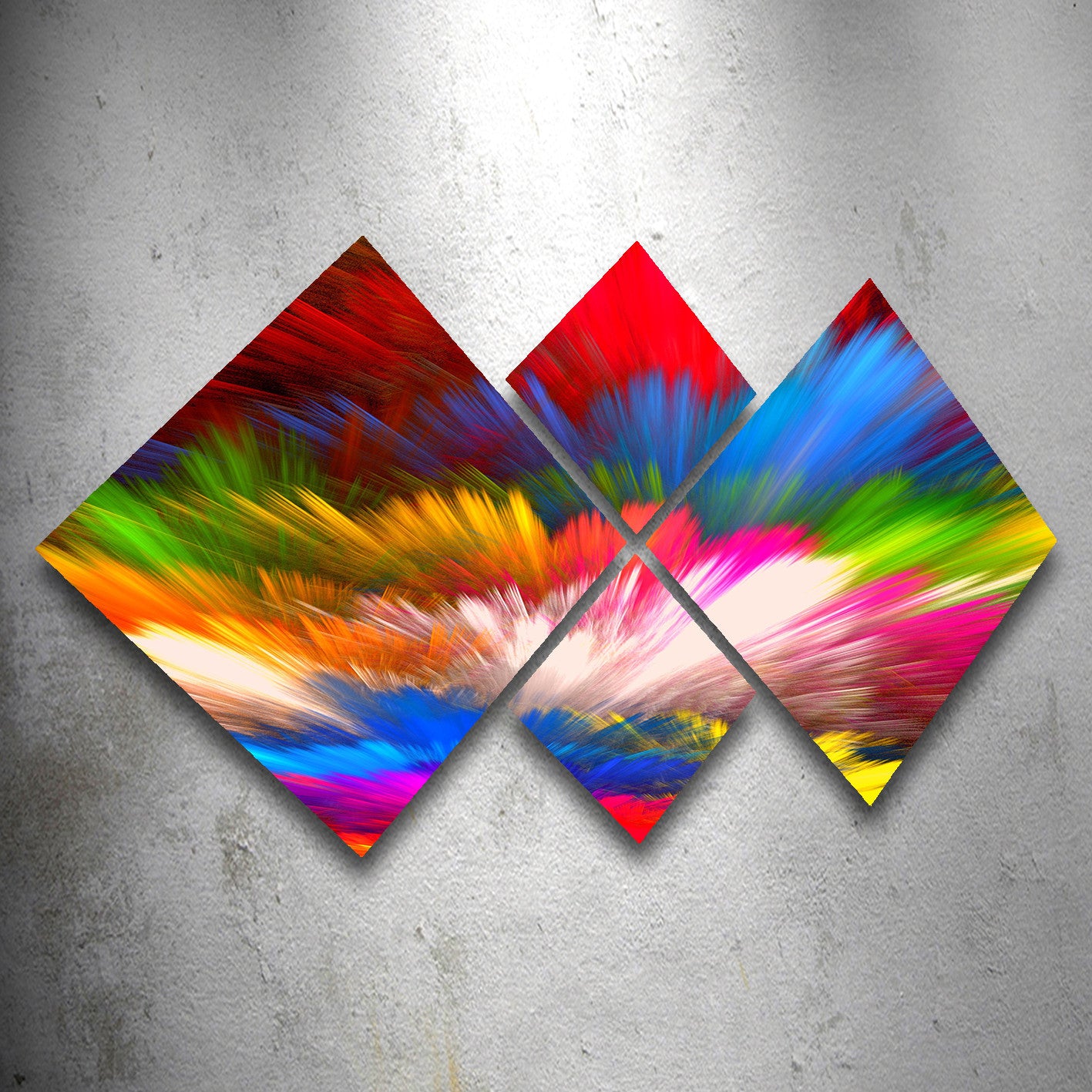 Conjunto Decorativo MDF Multicolor 4 Peças - Impressão UV Premium para Parede