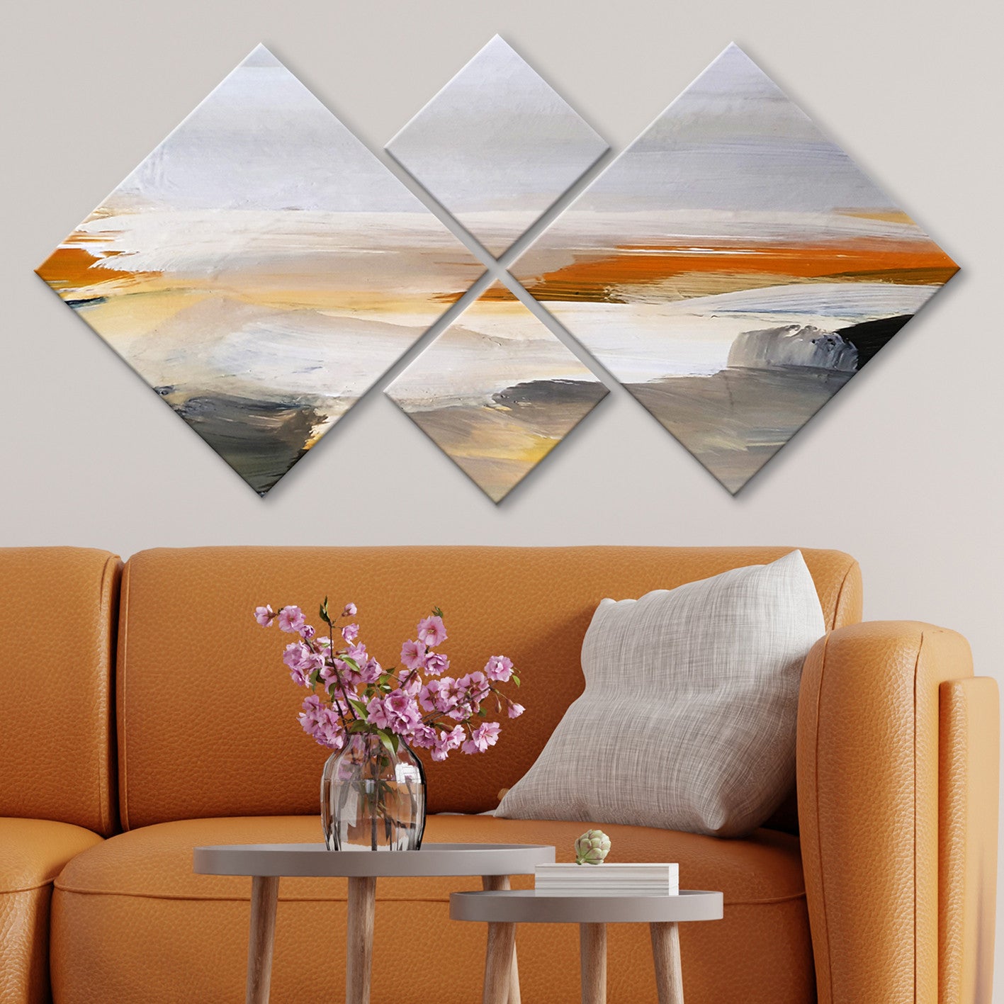 Conjunto Decorativo MDF Multicolor 4 Peças - Impressão UV Premium para Parede