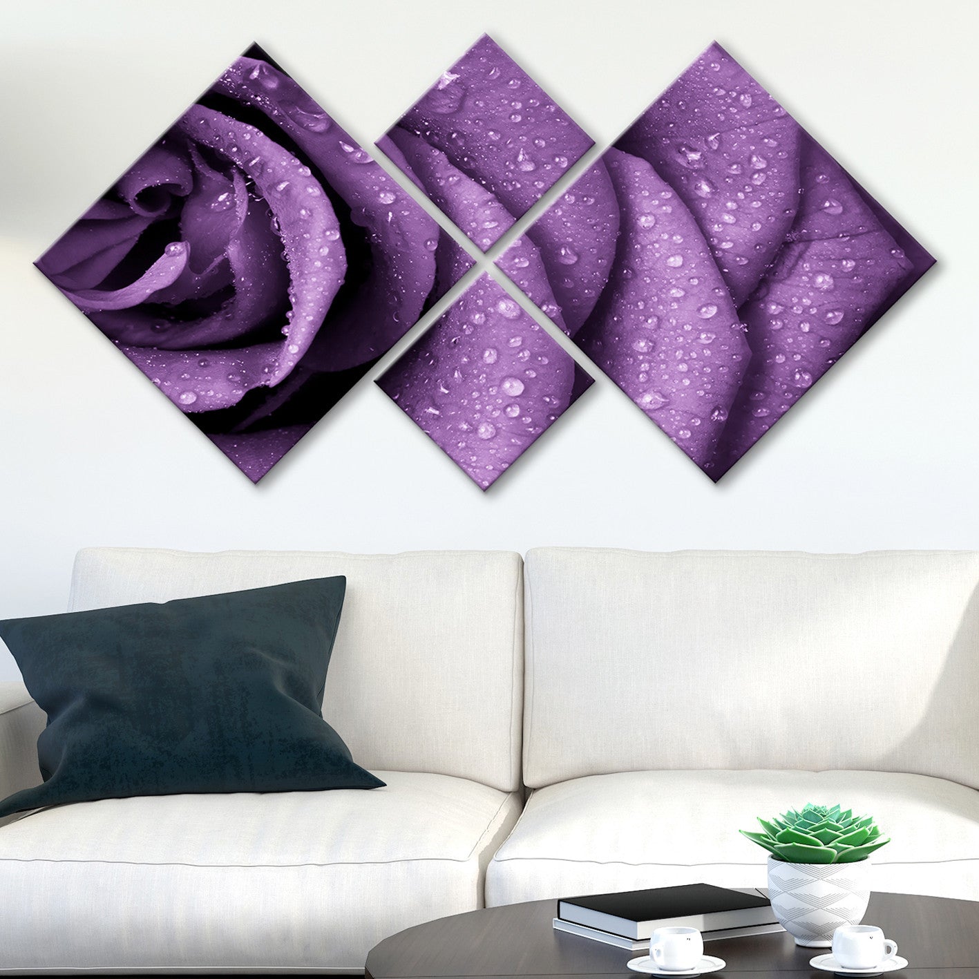 Conjunto Decorativo MDF Multicolor 4 Peças - Impressão UV Premium para Parede