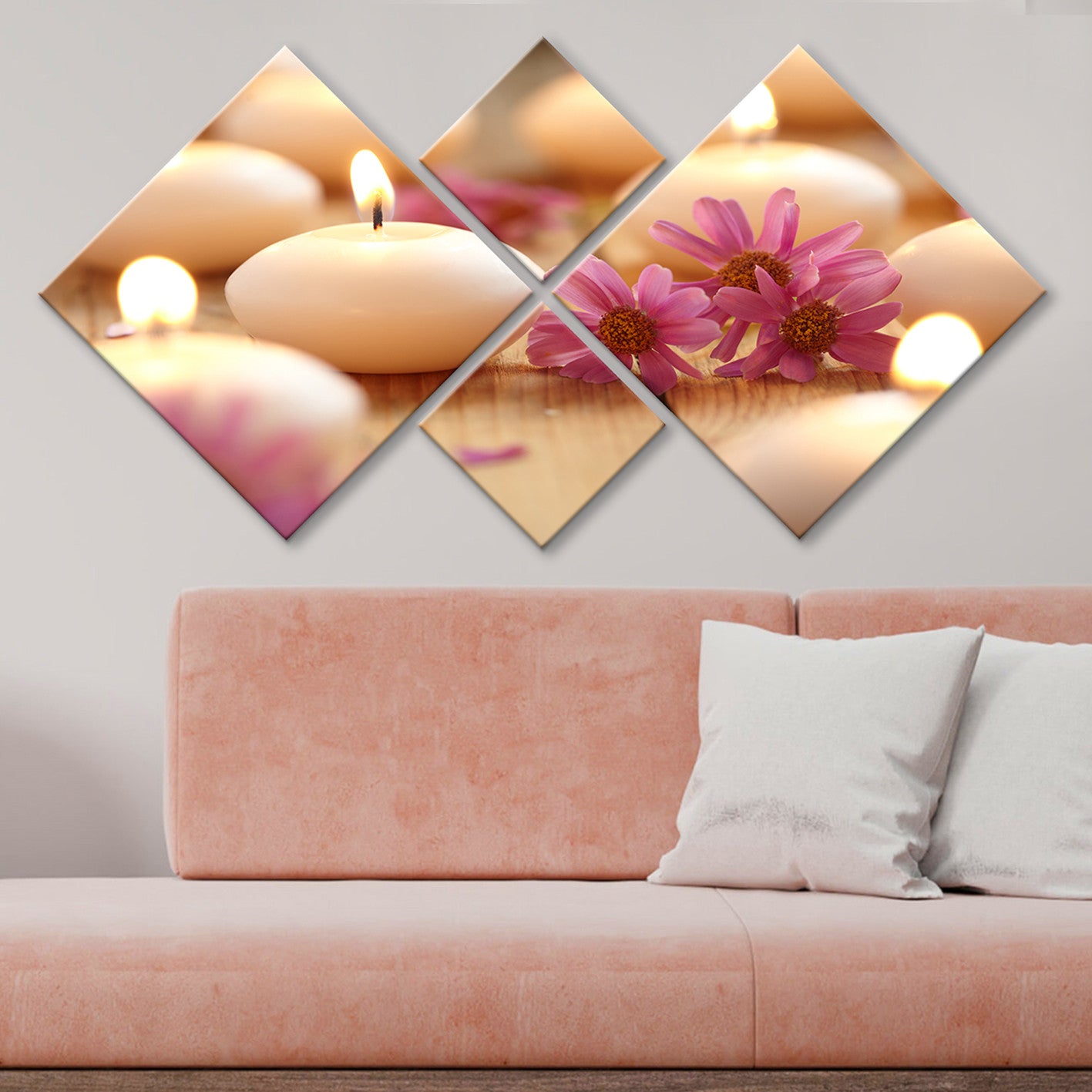 Conjunto Decorativo MDF Multicolor 4 Peças - Impressão UV Premium para Parede