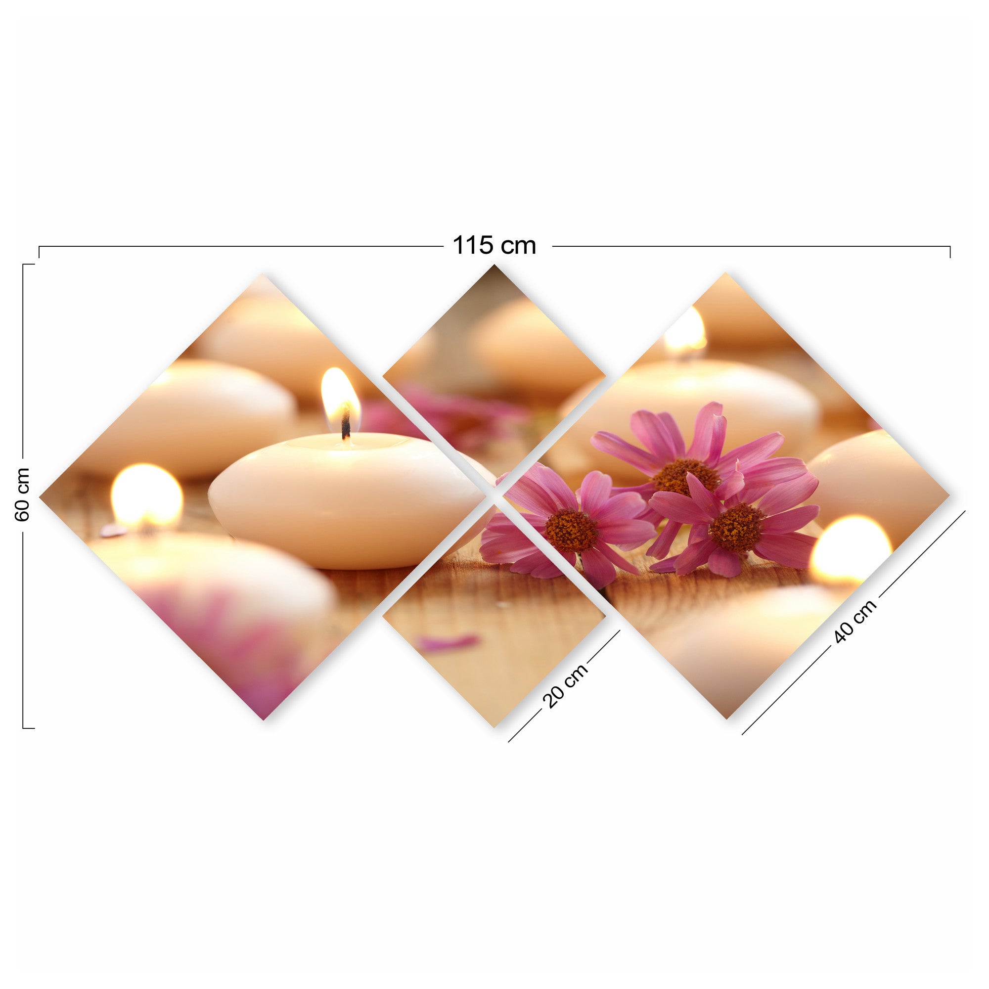 Conjunto Decorativo MDF Multicolor 4 Peças - Impressão UV Premium para Parede