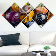 Conjunto Decorativo MDF Multicolor 4 Peças - Impressão UV Premium para Parede