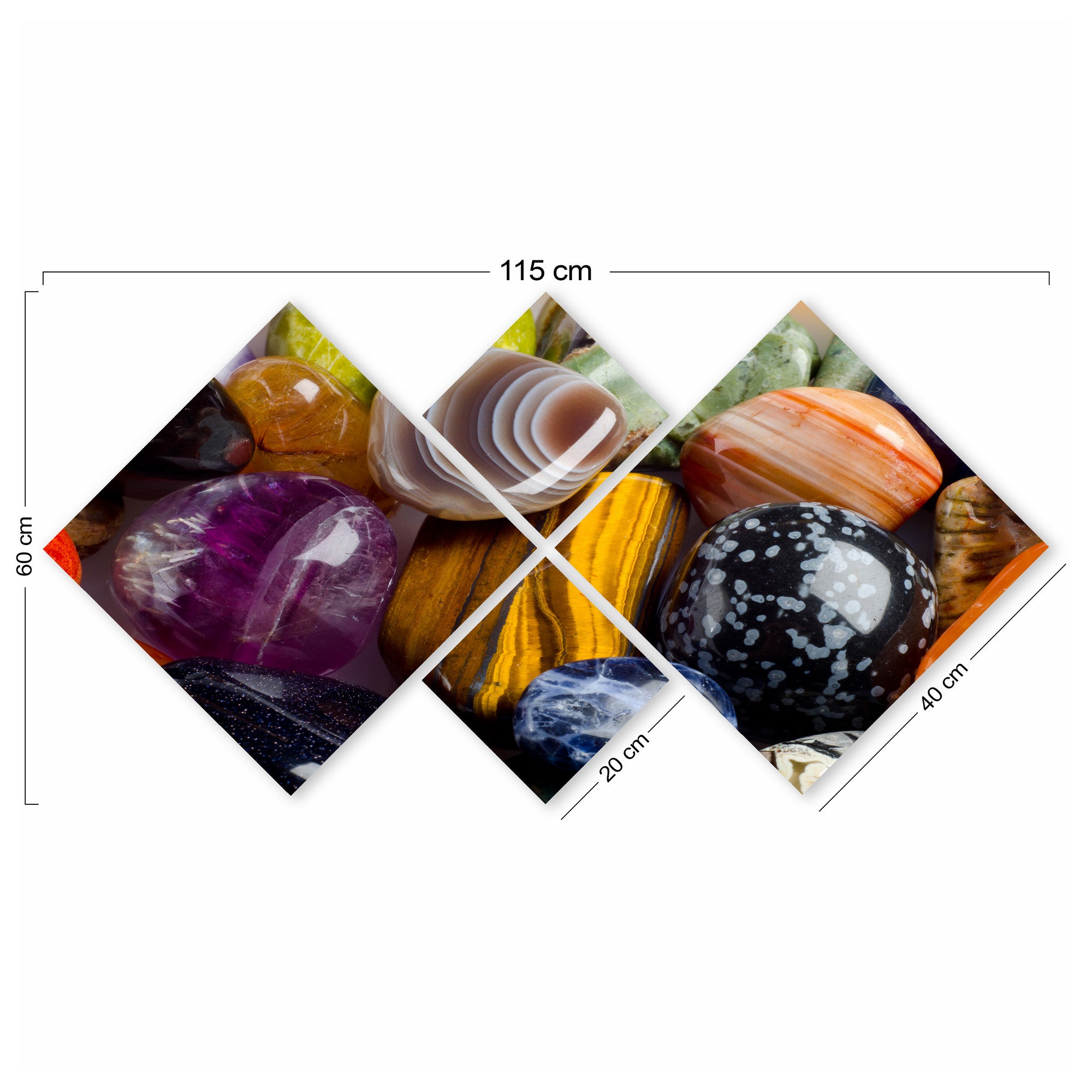 Conjunto Decorativo MDF Multicolor 4 Peças - Impressão UV Premium para Parede