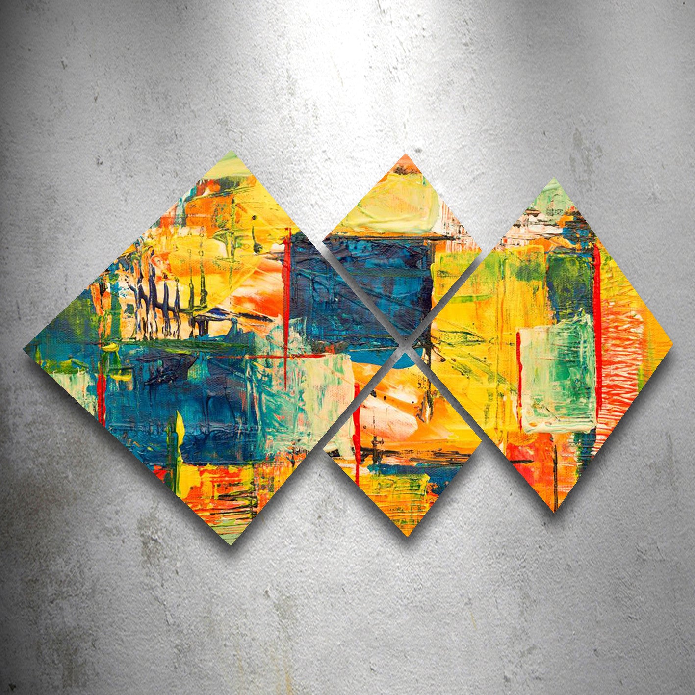 Conjunto Decorativo MDF Multicolor 4 Peças - Impressão UV Premium para Parede