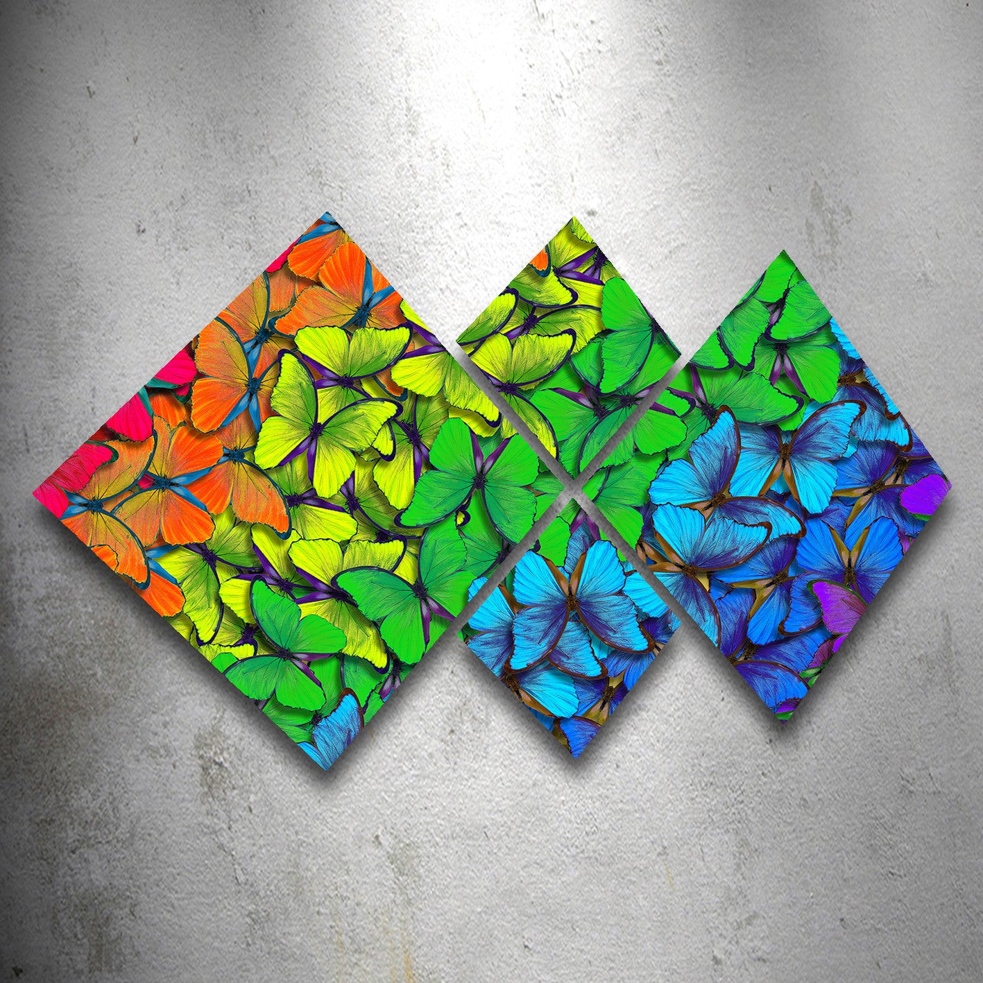 Conjunto Decorativo MDF Multicolor 4 Peças - Impressão UV Premium para Parede