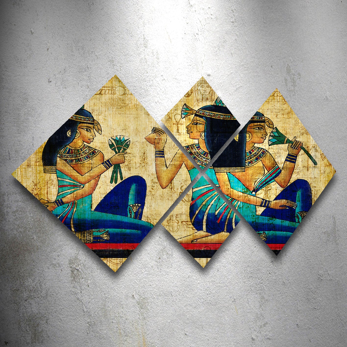 Conjunto Decorativo MDF Multicolor 4 Peças - Impressão UV Premium para Parede