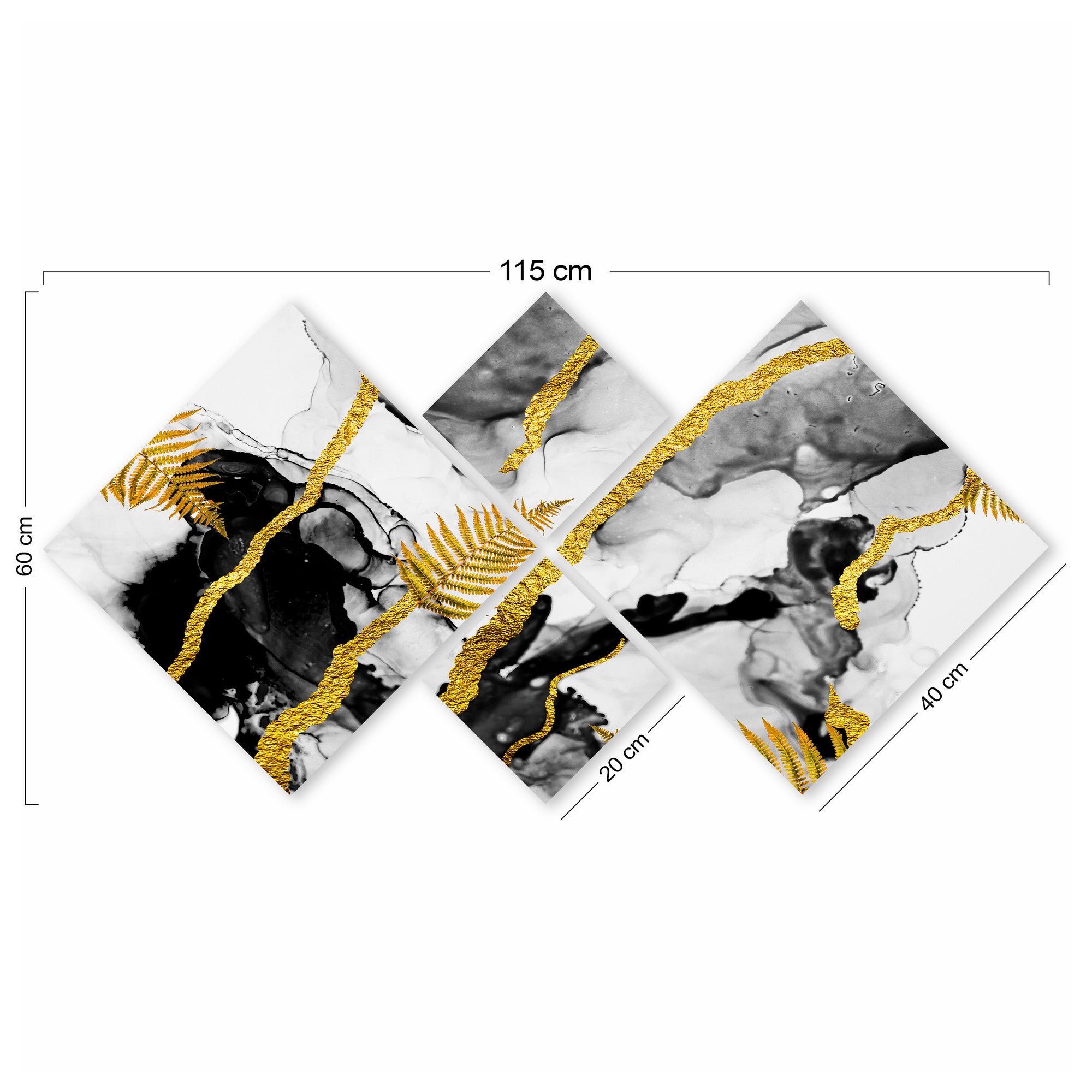 Conjunto Decorativo MDF Multicolor 4 Peças - Impressão UV Premium para Parede