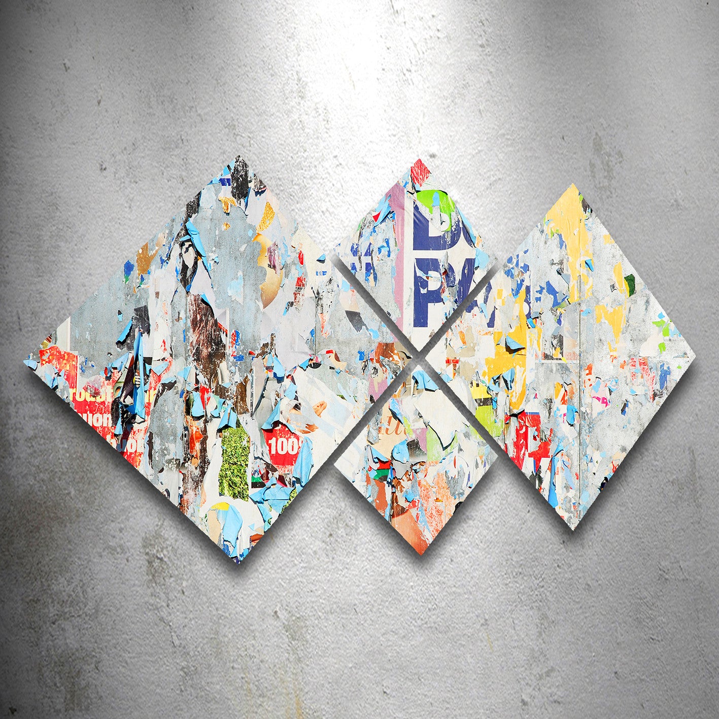 Conjunto Decorativo MDF Multicolor 4 Peças - Impressão UV Premium para Parede