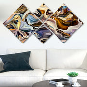 Conjunto Decorativo MDF Multicolor 4 Peças - Impressão UV Premium para Parede