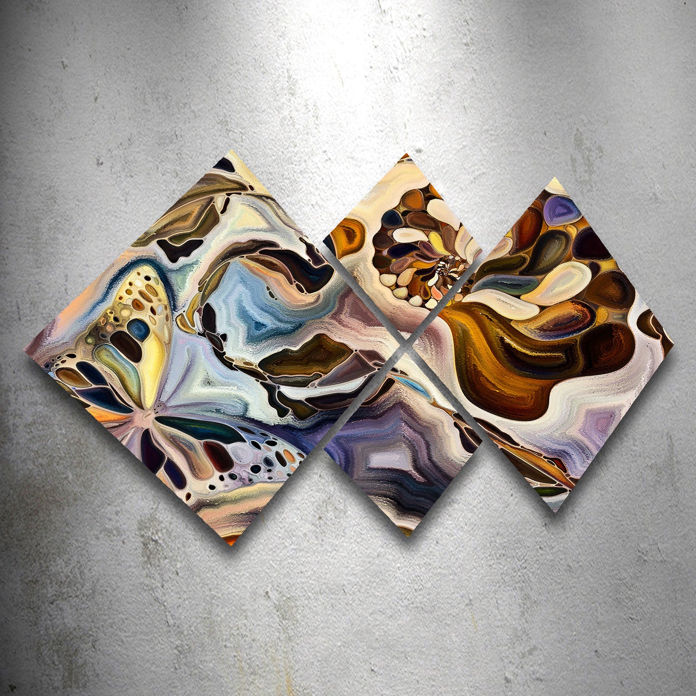 Conjunto Decorativo MDF Multicolor 4 Peças - Impressão UV Premium para Parede