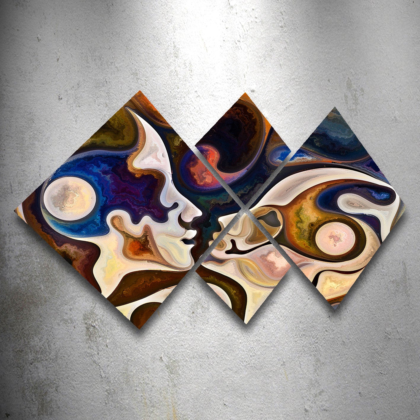 Conjunto Decorativo MDF Multicolor 4 Peças - Impressão UV Premium para Parede