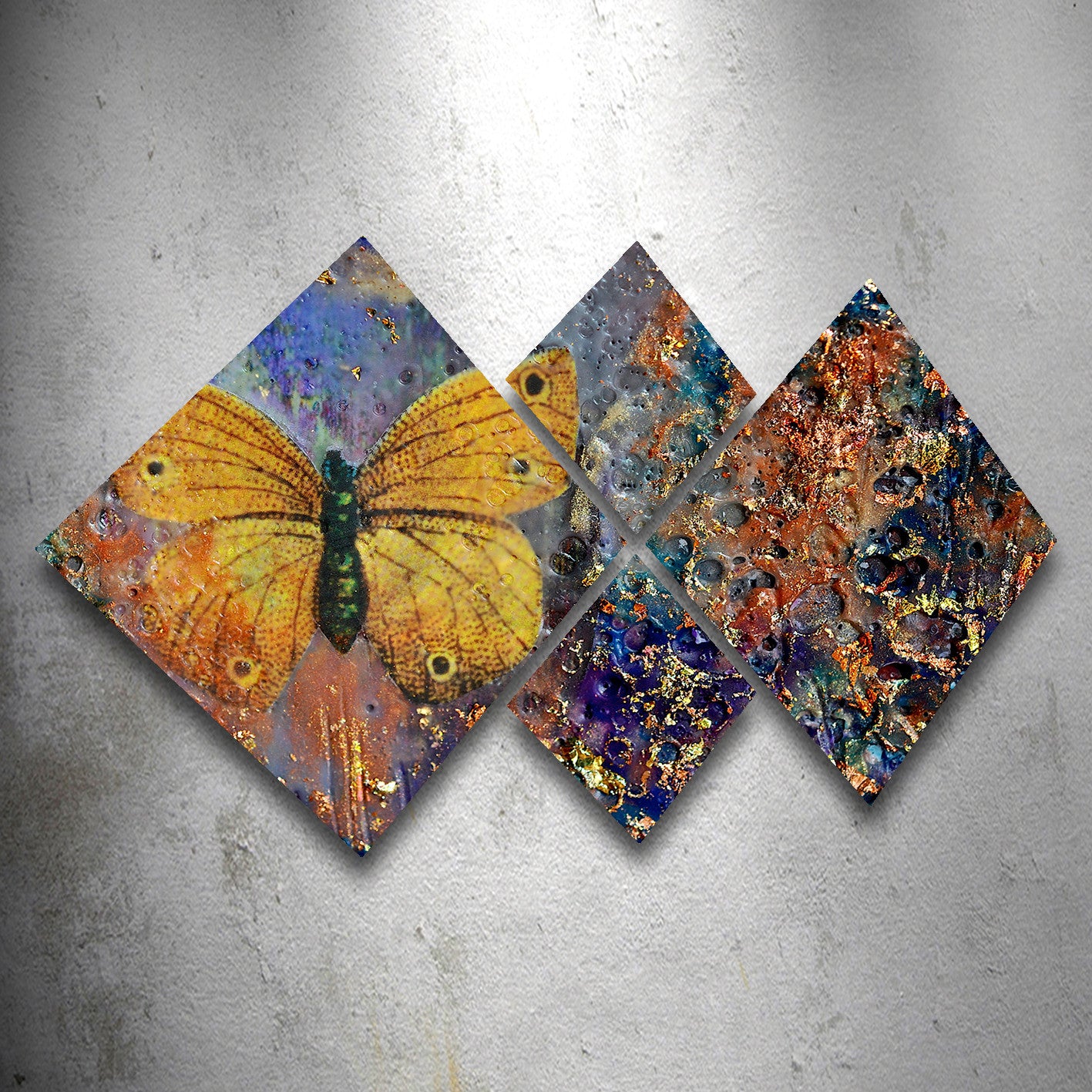 Conjunto Decorativo MDF Multicolor 4 Peças - Impressão UV Premium para Parede