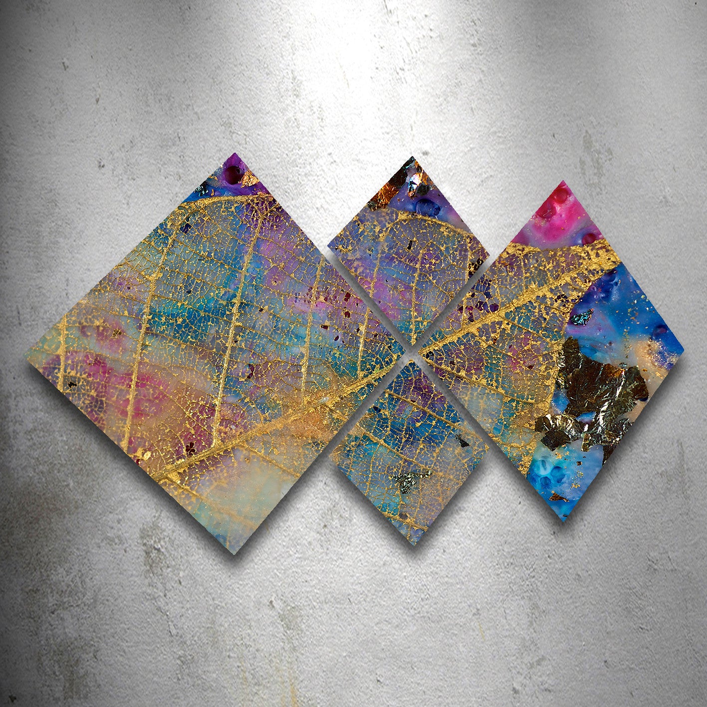 Conjunto Decorativo MDF Multicolor 4 Peças - Impressão UV Premium para Parede