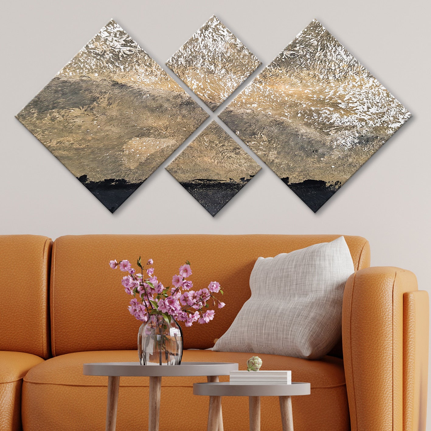 Conjunto Decorativo MDF Multicolor 4 Peças - Impressão UV Premium para Parede