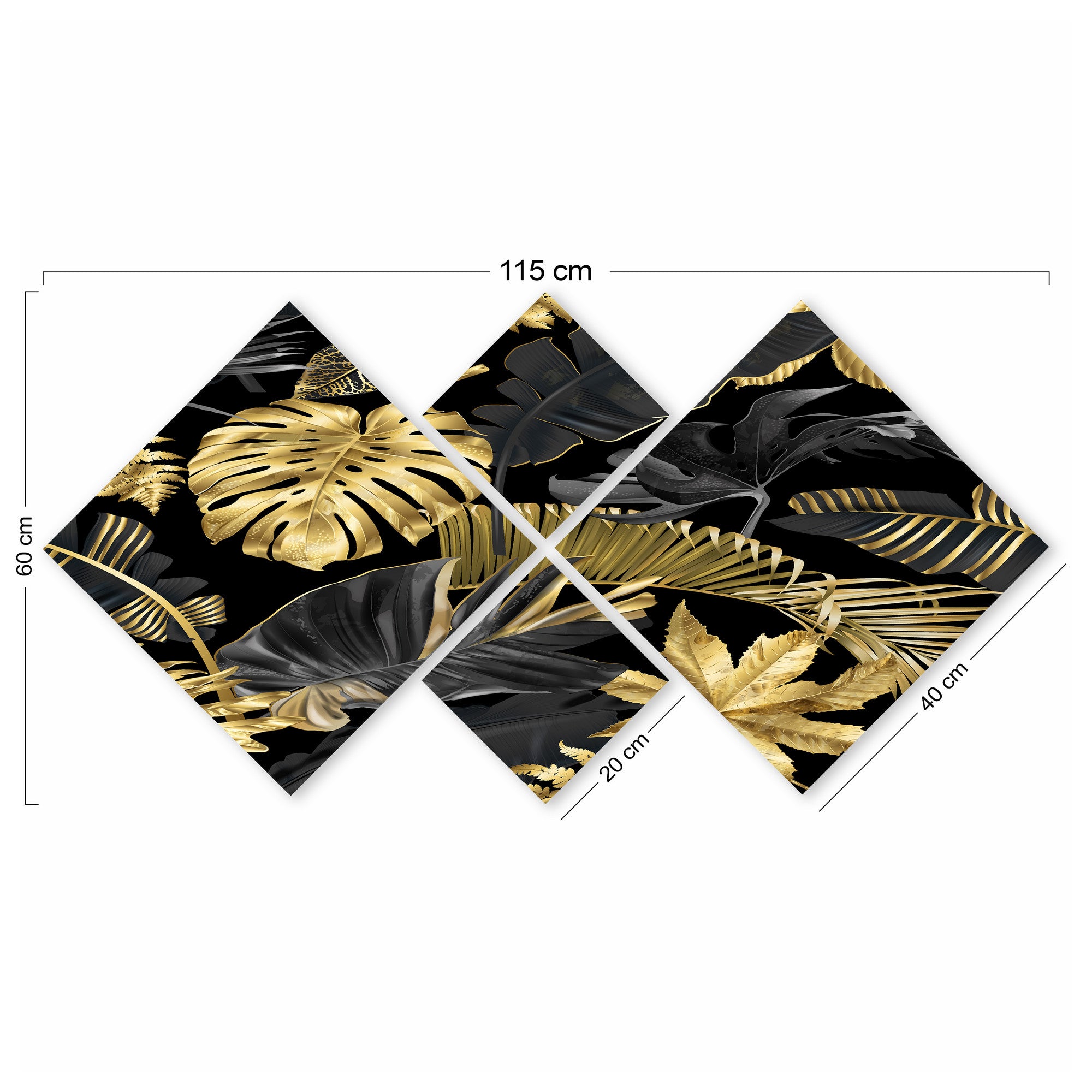 Conjunto Decorativo MDF Multicolor 4 Peças - Impressão UV Premium para Parede