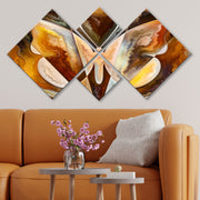 Conjunto Decorativo MDF Multicolor 4 Peças - Impressão UV Premium para Parede