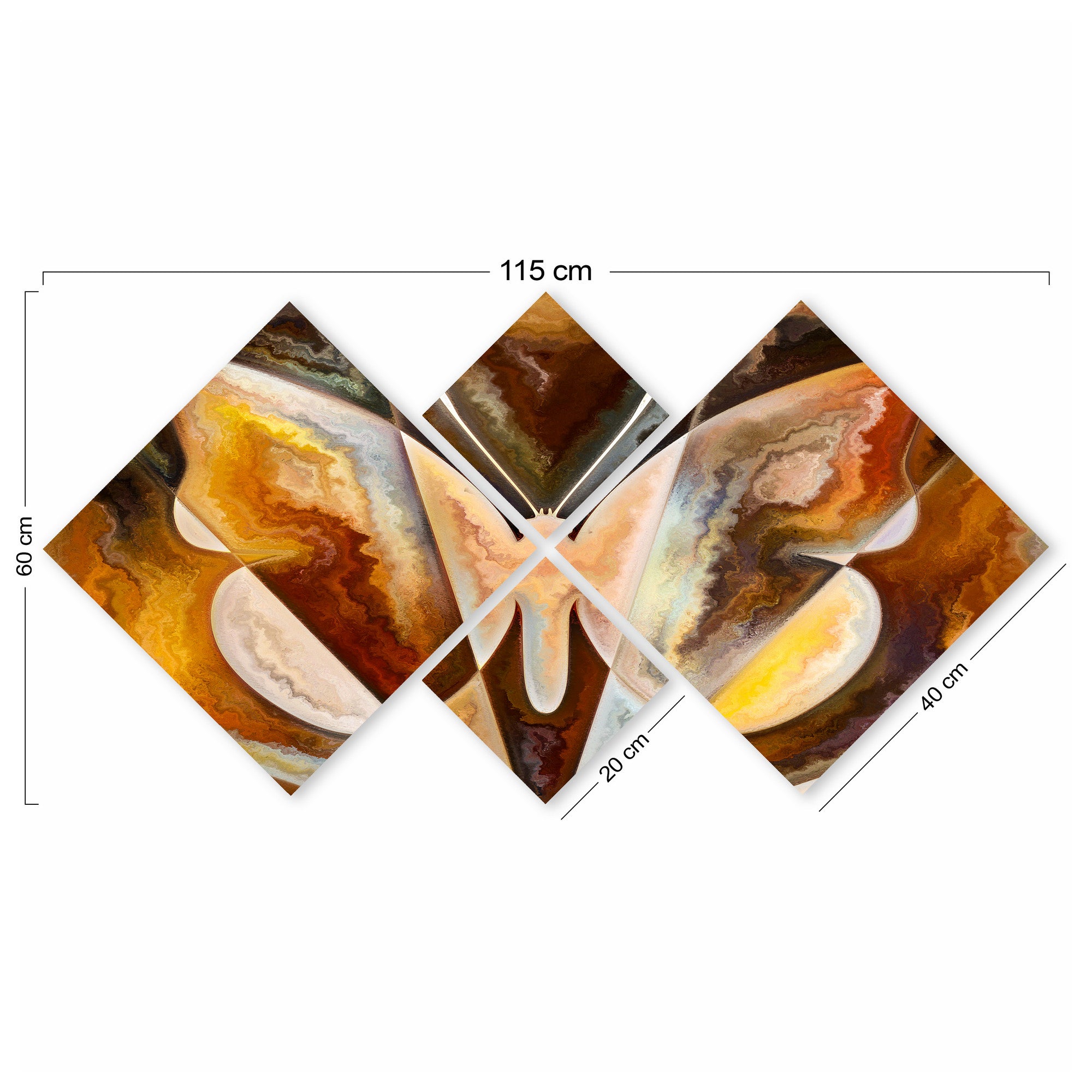 Conjunto Decorativo MDF Multicolor 4 Peças - Impressão UV Premium para Parede