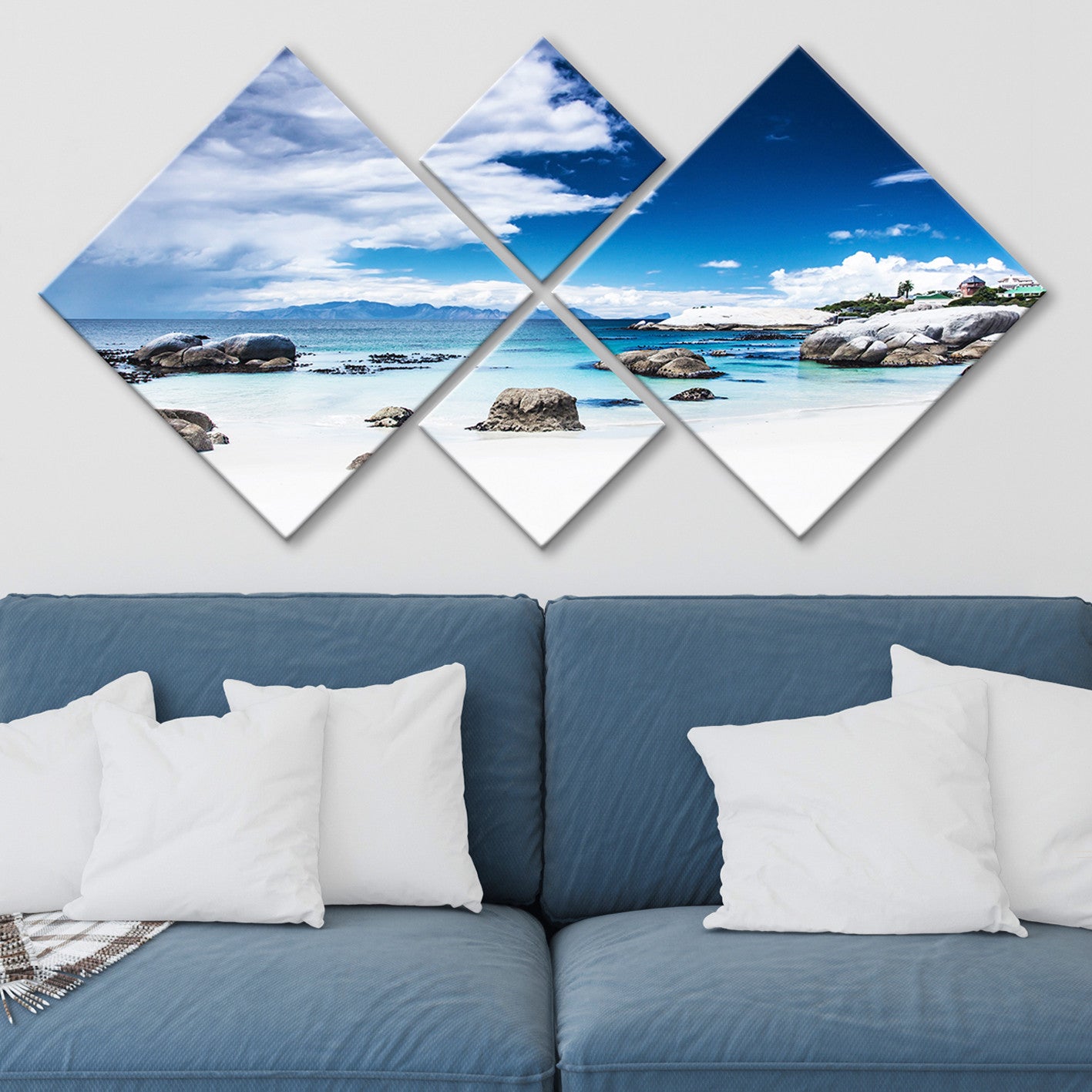 Conjunto Decorativo MDF Multicolor 4 Peças - Impressão UV Premium para Parede