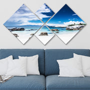 Conjunto Decorativo MDF Multicolor 4 Peças - Impressão UV Premium para Parede